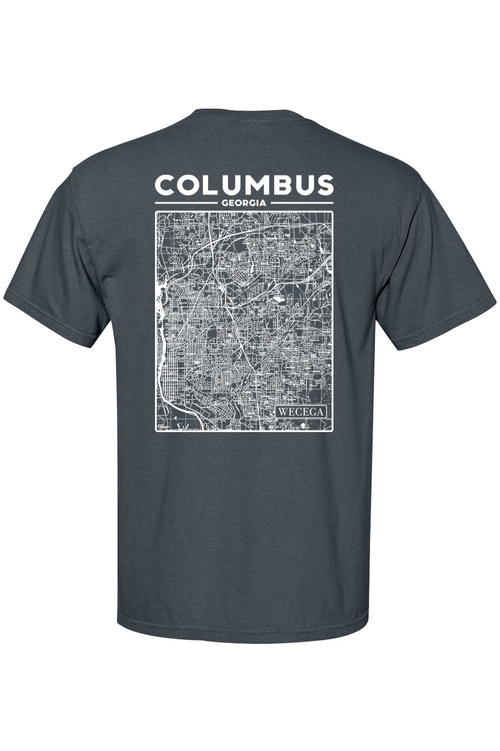 Columbus Map - Comfort Colors Short Sleeve Pocket Shirt