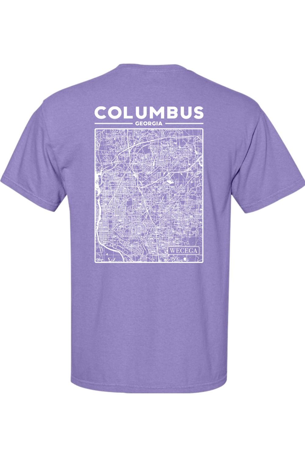 Columbus Map - Comfort Colors Short Sleeve Pocket Shirt
