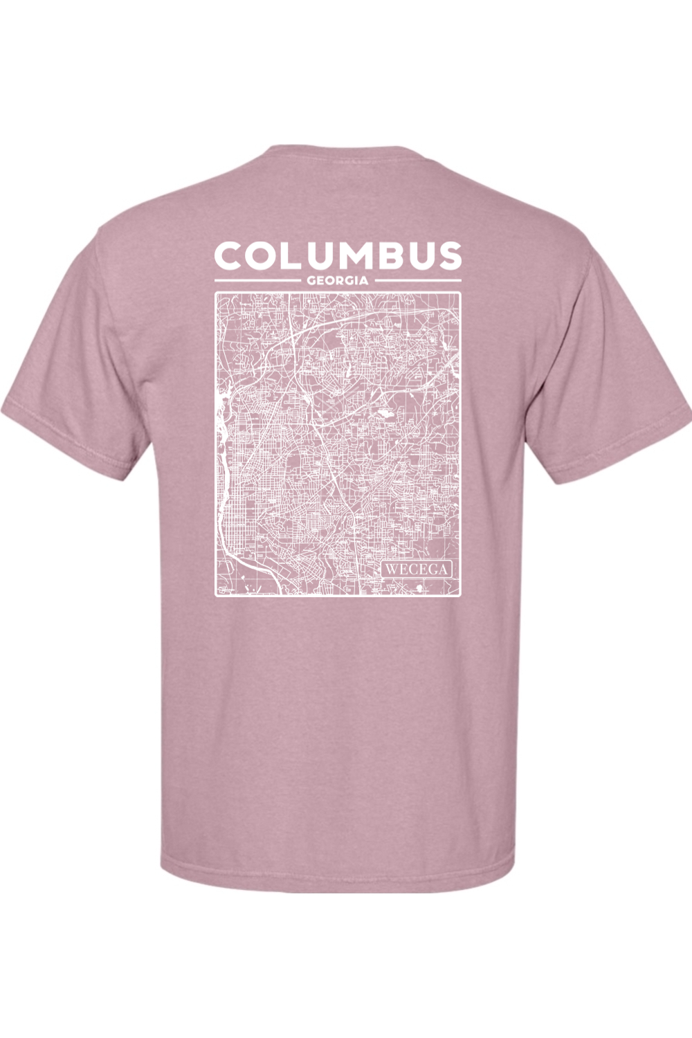 Columbus Map - Comfort Colors Short Sleeve Pocket Shirt