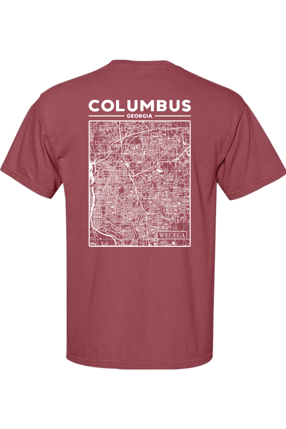 Columbus Map - Comfort Colors Short Sleeve Pocket Shirt