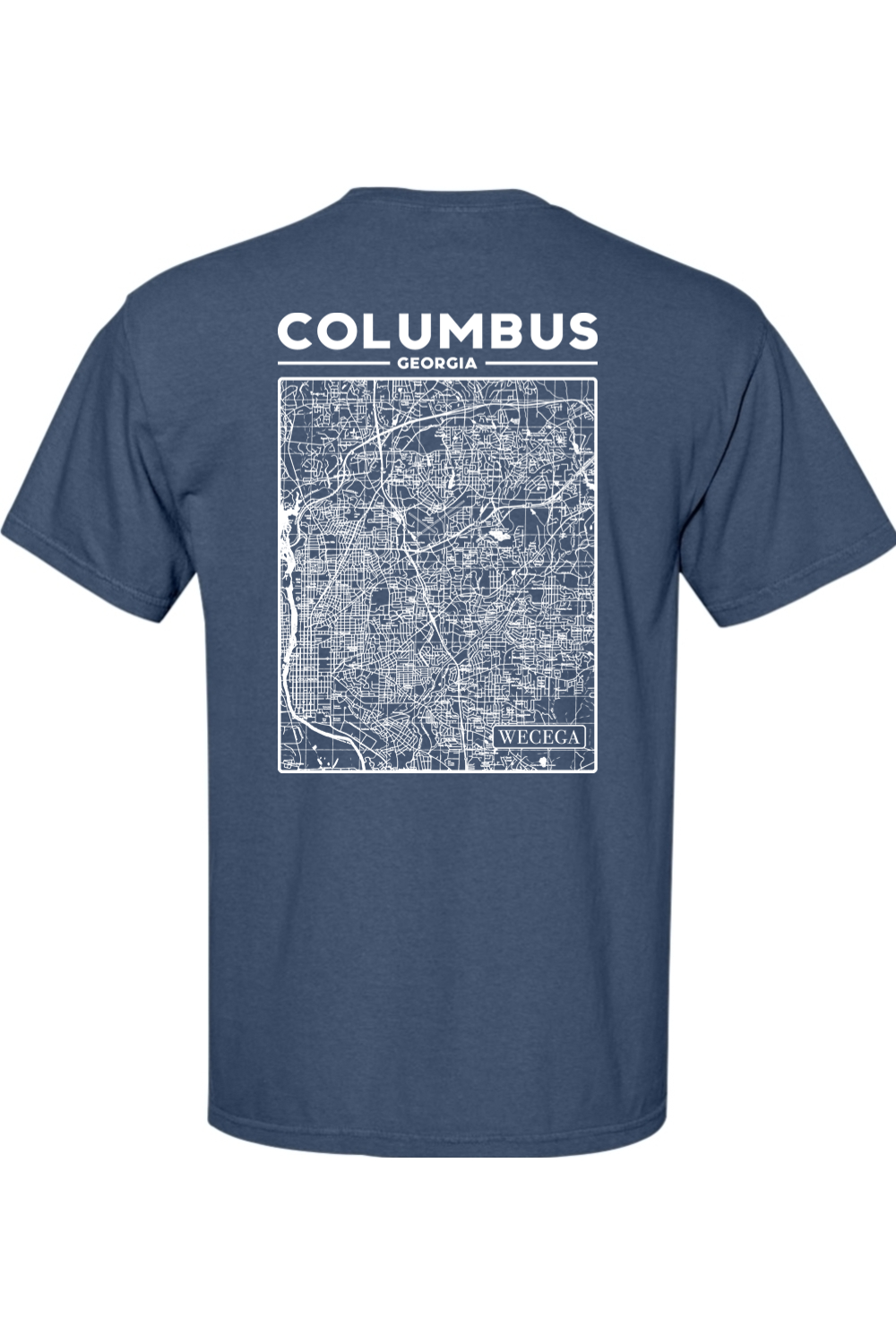Columbus Map - Comfort Colors Short Sleeve Pocket Shirt